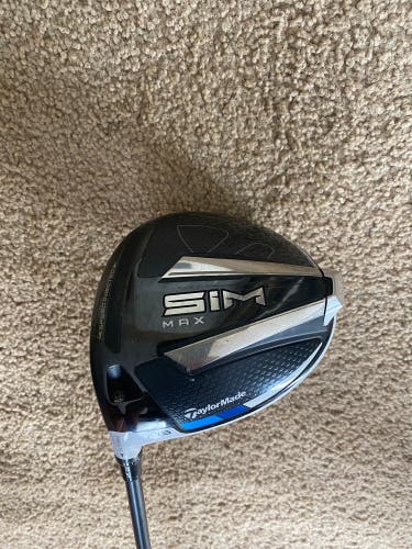 Men's Left Hand Stiff Flex 10.5 Loft SIM Max Driver HZRDUS Black Smoke Shaft GPVGrip