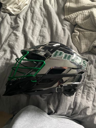 Chrome lacrosse helmet