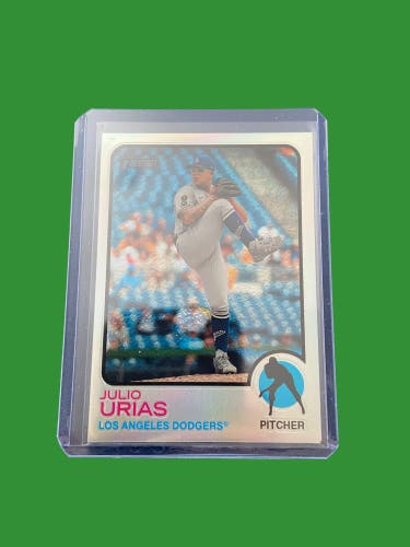 MLB Julio Urias Los Angeles Dodgers 2022 Topps Heritage Insert #441/673 Baseball Card