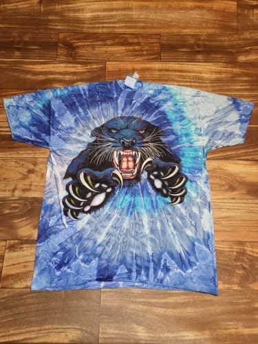 NEW Vintage Rare Panther Nature Tie Dye Jerzees T Shirt Size Medium