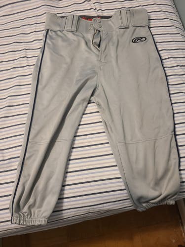 Medium rawlings short pants gray with navy piping