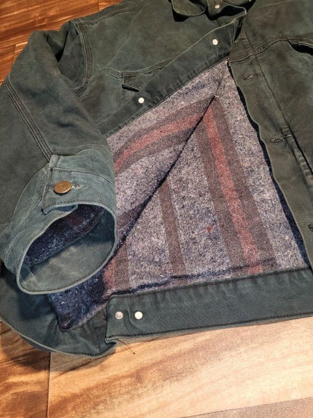 Vintage Rare Carhartt Pearl Green Carpet Lined Vtg Jacket Made In USA Size XXL