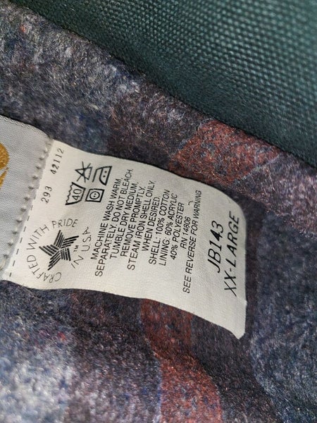Vintage Rare Carhartt Pearl Green Carpet Lined Vtg Jacket Made In USA Size XXL