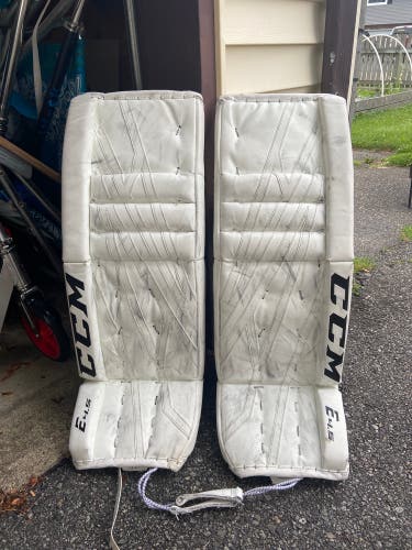 CCM Extreme Flex E4.5 Hockey Goalie Leg Pads White