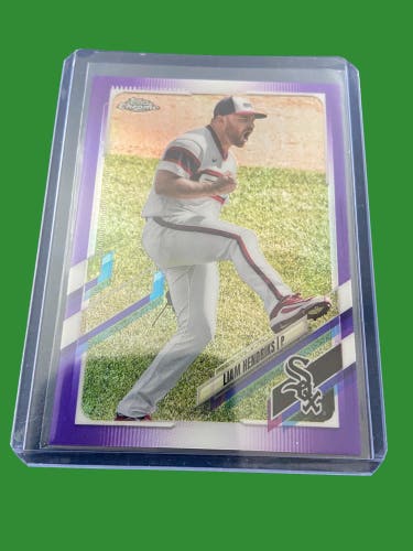 MLB Liam Hendricks Chicago White Sox 2021 Topps Chrome Purple Insert Baseball Card