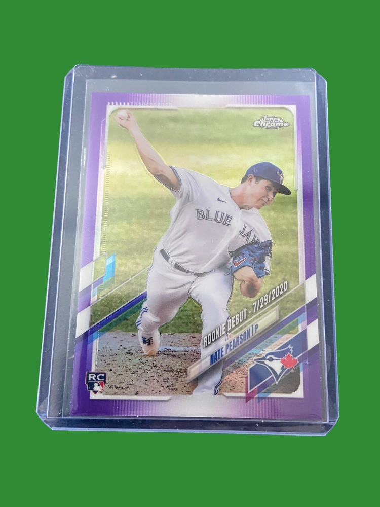 MLB Nate Pearson Toronto Blue Jays Topps Chrome Purple Insert RC Baseball Card
