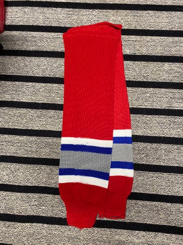 Red, White, Blue, Silver Socks