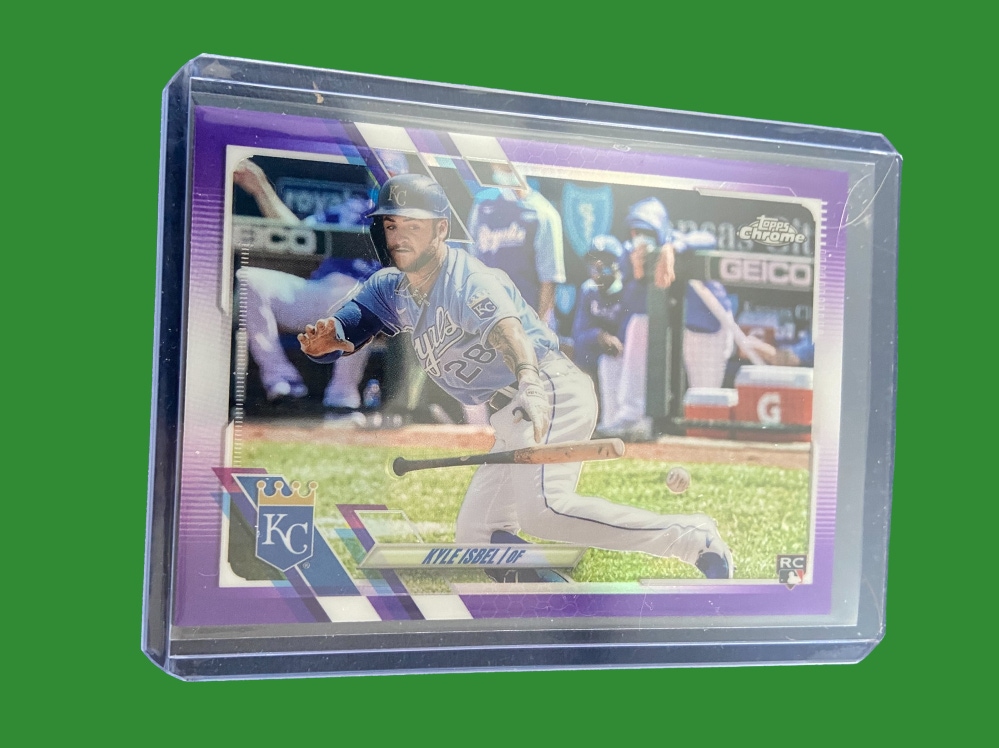 MLB Kyle Isbel Kansas City Royals 2021 Topps Chrome Purple Insert RC Baseball Card