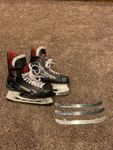 Bauer Vapor 1X 2.0 Skates Size 6.5 - 3 Sets Of Extra Steel