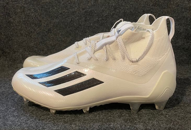 Men’s Adidas AdiZero 11 Football Cleats White PrimeKnit FY8263 Size 10.5