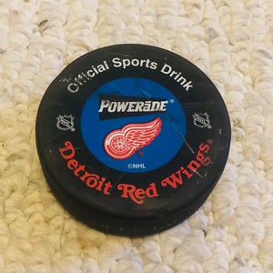 Detroit Red Wings practice used Powerade puck