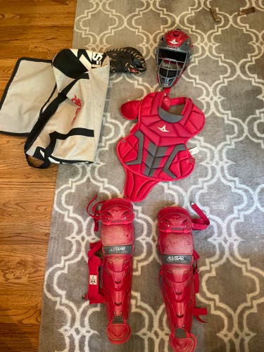 All Star System 7 Catcher's Set With Glove And Carry Bag