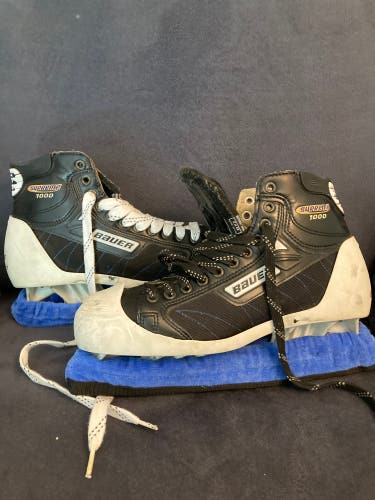 Used Bauer Regular Width Size 12.5 Supreme 1000 Hockey Goalie Skates