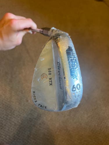 NEW Cleveland 588 RTX Satin Wedge 60 Men's LEFT Hand Wedge Flex Steel Shaft