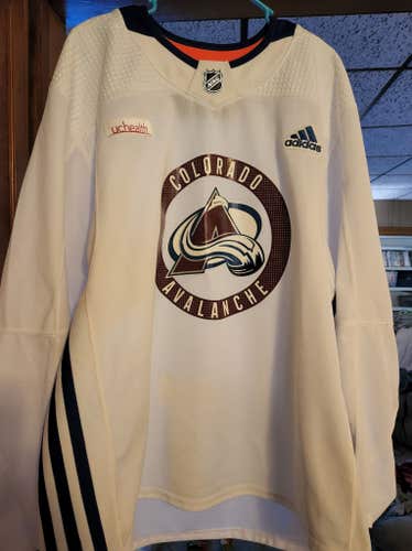 Colorado Avalanche Adidas Practice Jersey - Team Issued WHITE 56 - NEW