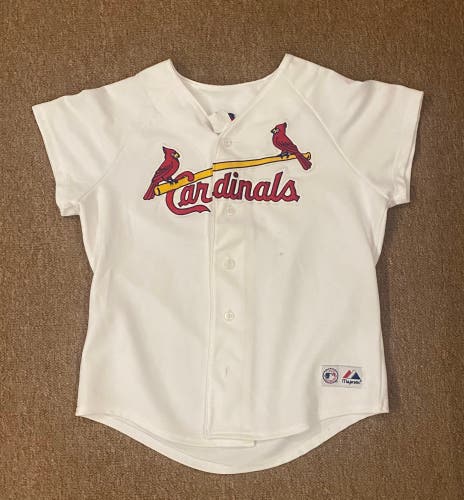 St. Louis Cardinals White Used Large Majestic Jersey