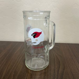 St. Louis Cardinals NFL FOOTBALL SUPER VINTAGE Fisher Nuts Beer Stein Glass Mug!
