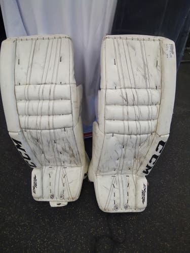 Used 34" CCM Extreme Flex II Goalie Leg Pads