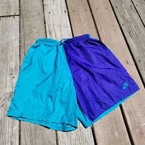 Vintage Rare Nike 1980s/90s Color Block Shorts Water Sports Swimming Shorts Sz M