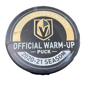 NHL Vegas Golden Knights Game Used Warm Up / Practice Puck - 2020-21 Season