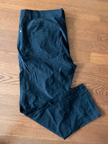 Black Men's Used Adult Size 38 Adidas Pants