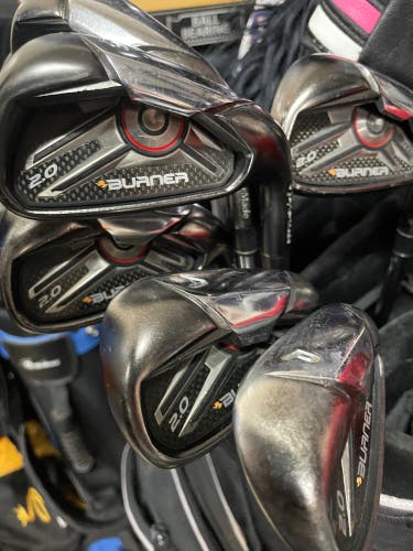 Men's Right Handed Stiff Flex Steel Shaft Burner 2.0 Iron Set