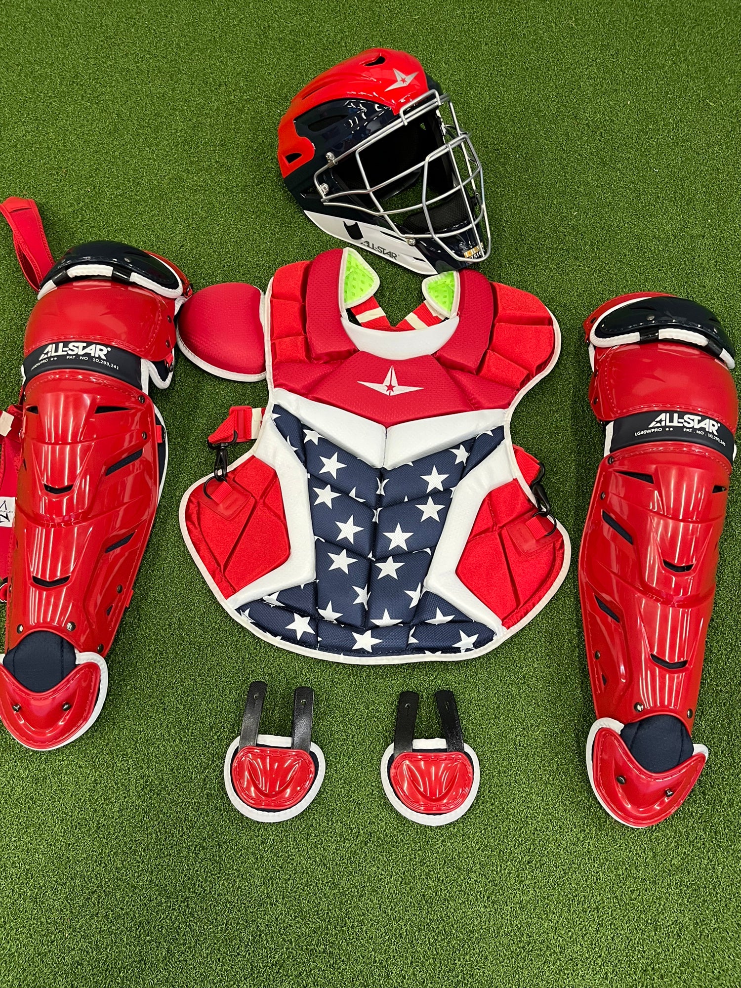 All Star System 7 Axis Adult 16+ Catchers Gear Set NOCSAE Sky Blue Columbia  Blue | SidelineSwap