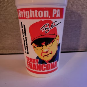 Brighton Hot Dog Shoppe Collectible Baseball Themed Plastic Cup
