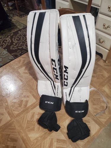 Used 34" CCM Premier II Pro Goalie Leg Pads Pro Stock