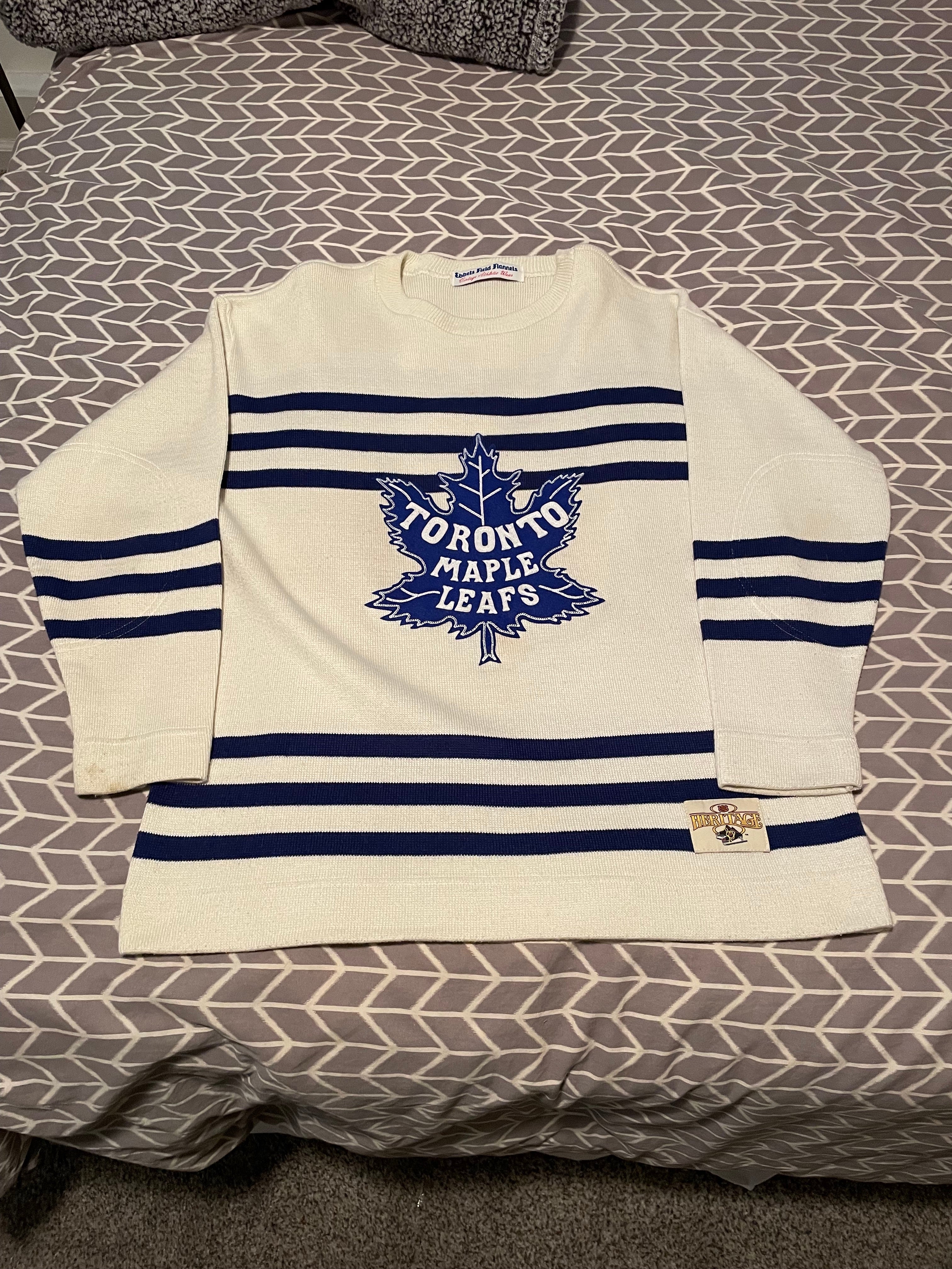 Ebbets Field Flannels Toronto Maple Leafs Vintage Crewneck Sweatshirt