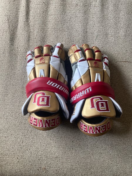 University Of Denver Lacrosse Used Player's Warrior EVO QX Lacrosse Gloves