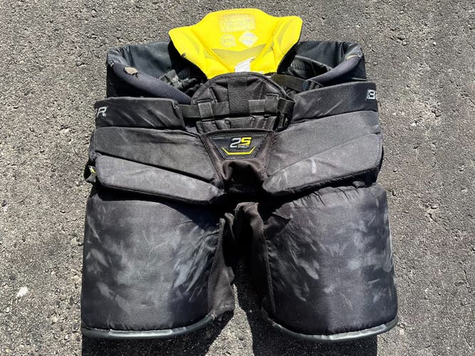 Senior Used Large Bauer Supreme 2S Pro Hockey Goalie Pants Pro Stock