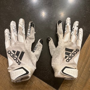 White Adult Medium Adidas Adizero Gloves