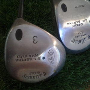 Callaway Big Bertha War Bird S2H2 Driver 7.5* and 3 Wood - RH - Stiff Flex