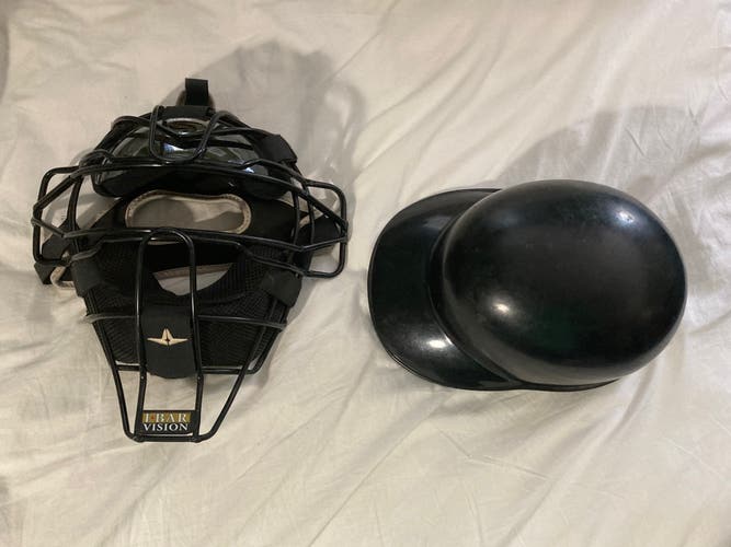 All Star Catcher's Mask with All Star sun visor + Wilson skull cap