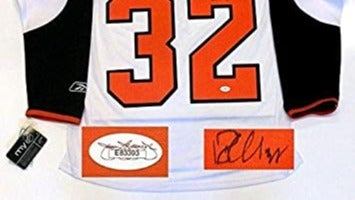 Reebok Philadelphia Flyers NHL Riley Cote' Practice Worn Authentic Jersey Autographed w/Fight Strap Size 58