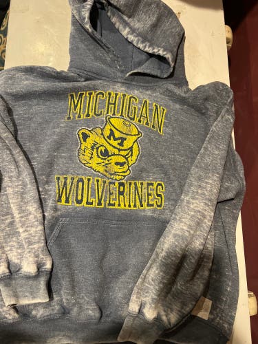 Michigan Wolverines gray hooded sweatshirt XL