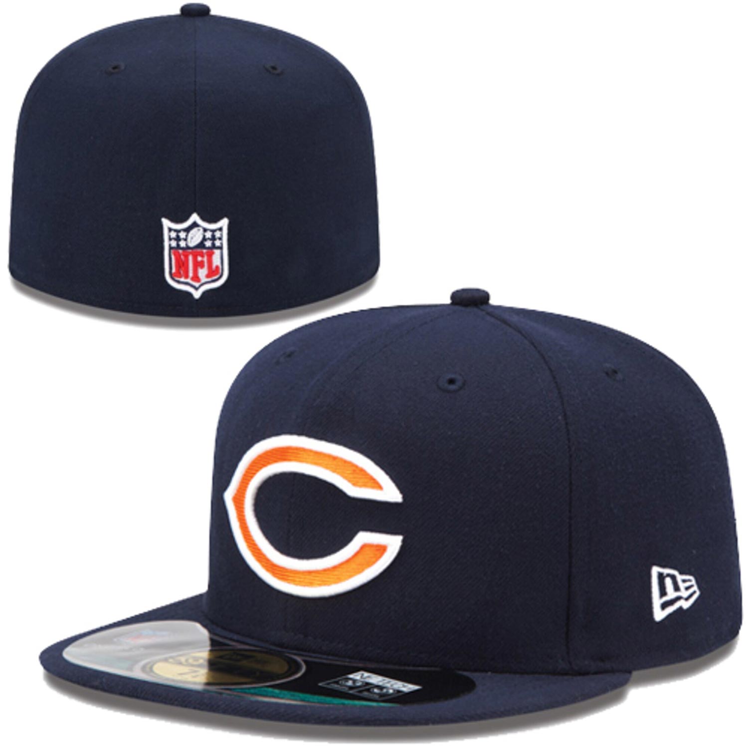 New! New Era NFL Chicago Bears Authentic On-Field 59Fifty Fitted Hat Size 7  1/8