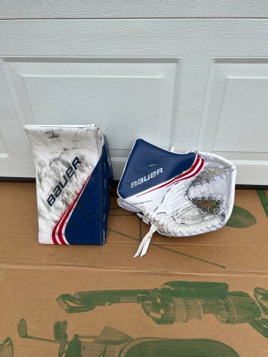 Used Bauer 2X Pro Vapor Glove Blocker Set
