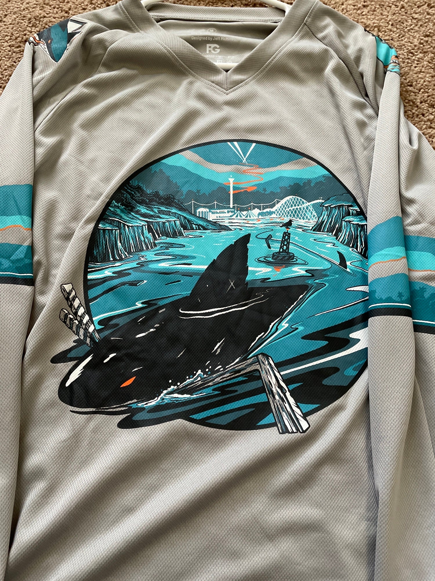 San Jose Sharks Zoom promo jersey