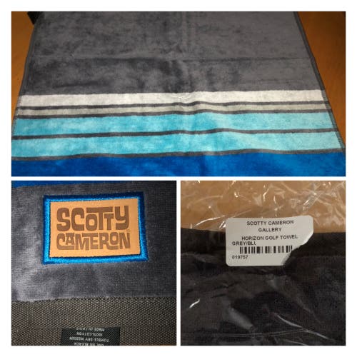 Scotty Cameron “Horizon Golf Towel - Grey / Blue” NWT