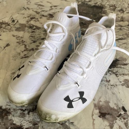 White/Baby blue Spotlight Cleats