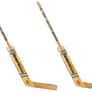 Senior 2-Pack New Regular Sher-Wood 5030 Goalie Hockey Stick 25" Paddle PP41 Curve