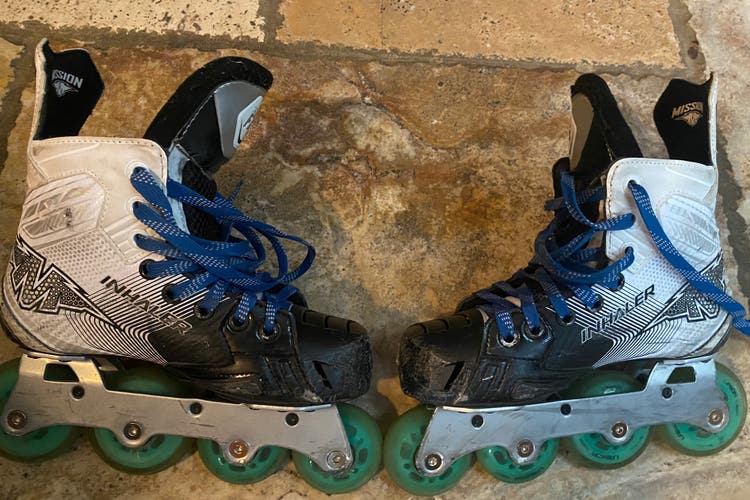 Used Mission Wide Width Size 1.5 Inhaler FZ-5 Inline Skates