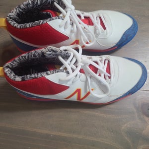 David seed New Youth Kid's Size 5.5 Molded Cleats New Balance High Top 3000v5 with bag