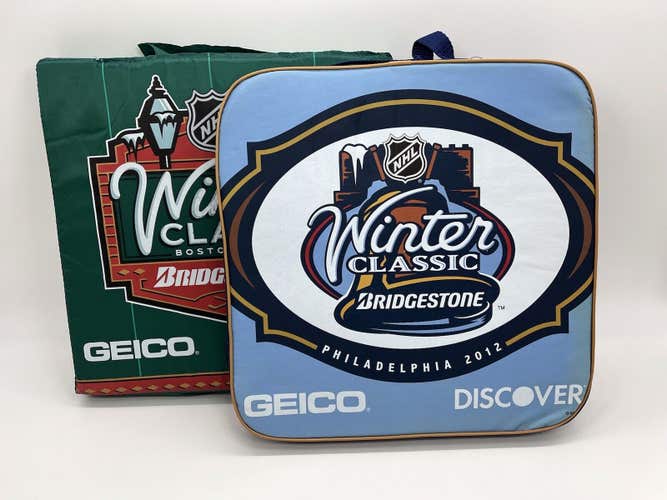 Vintage NHL Winter Classic Seat Cushions Philadelphia 2012 Boston 2010 Hockey