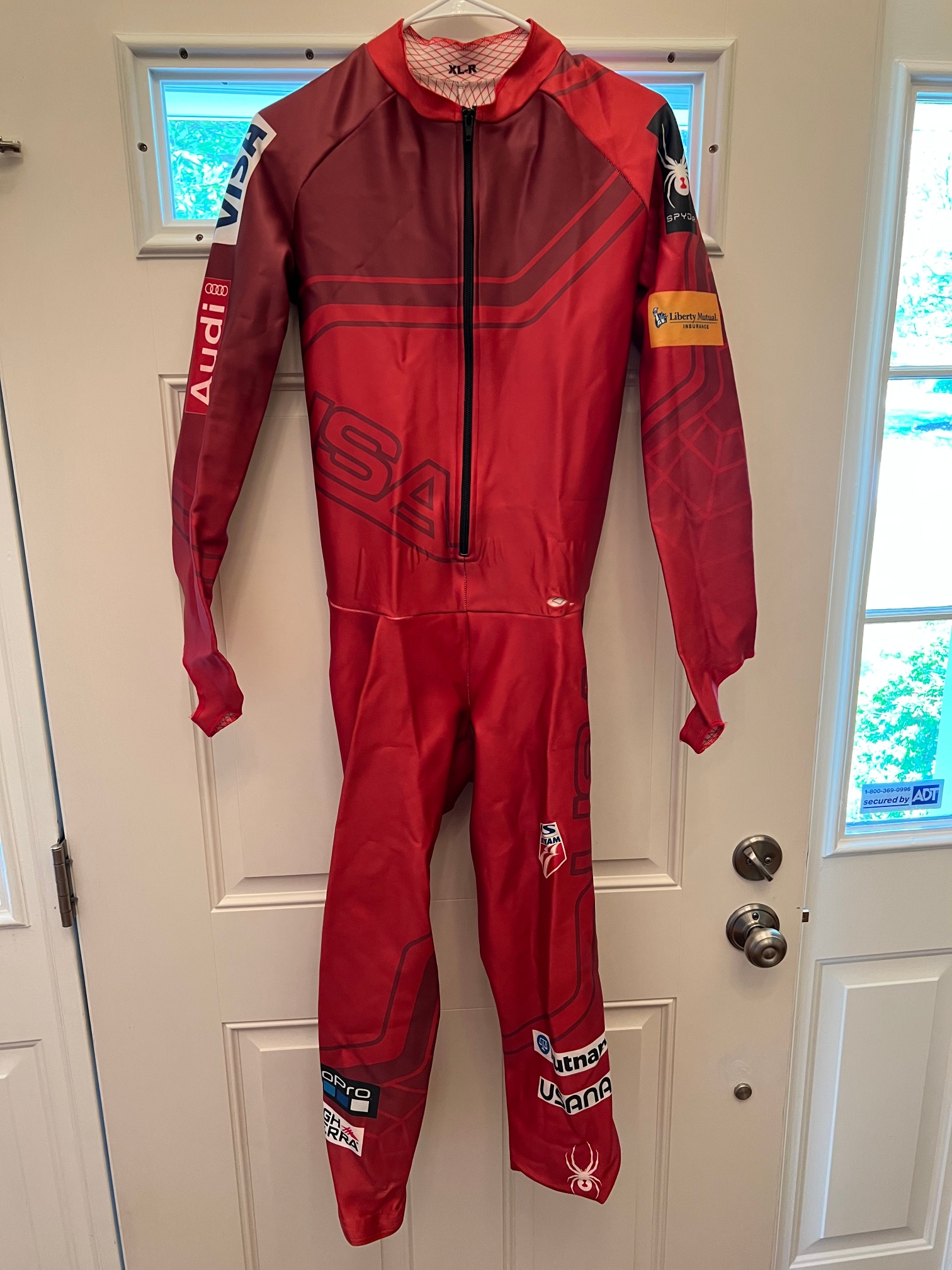 US Team Men's Used XL Spyder Non-Padded Ski Suit FIS Legal