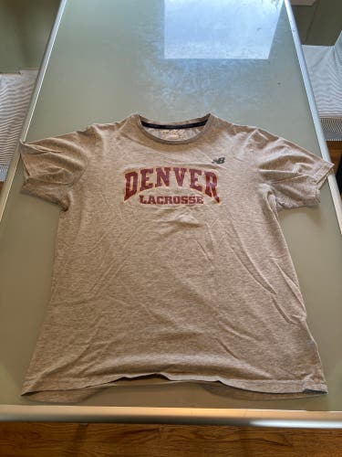 University Of Denver Lacrosse Gray Used Medium New Balance Shirt