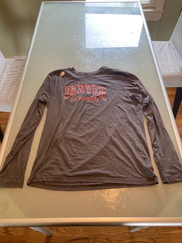 University Of Denver Lacrosse Gray Used Medium/Large New Balance Shirt