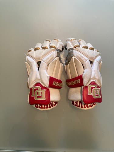 Denver Lacrosse Used Player's Warrior  Burn Pro Lacrosse Gloves